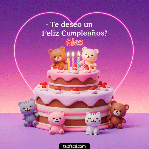 Deseo un feliz cumpleaños Alex