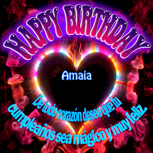 Gif de cumpleaños Amaia