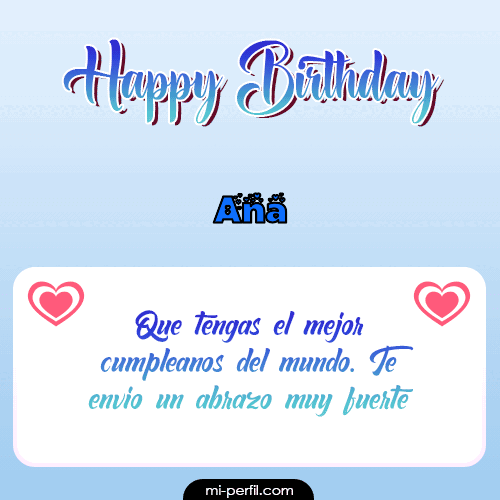 Happy Birthday II Ana