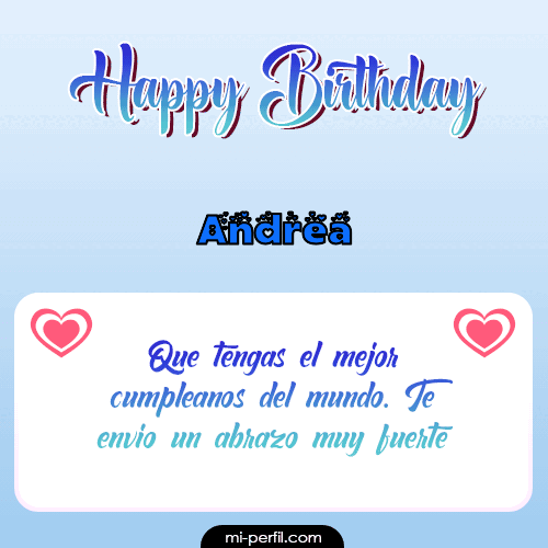 Happy Birthday II Andrea