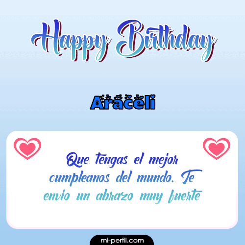 Happy Birthday II Araceli