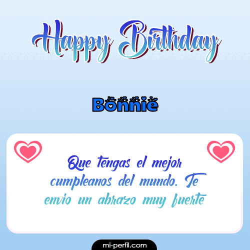 Happy Birthday II Bonnie