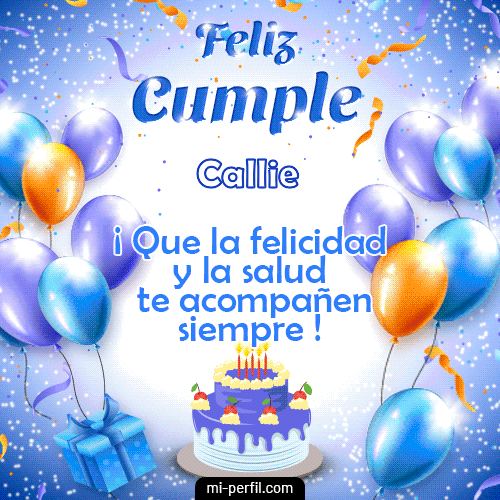 Feliz Cumple 3 Callie