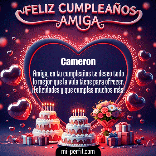 GIF Feliz Cumpleaños Feliz Cumpleaños Amiga XI personalizado con su nombre