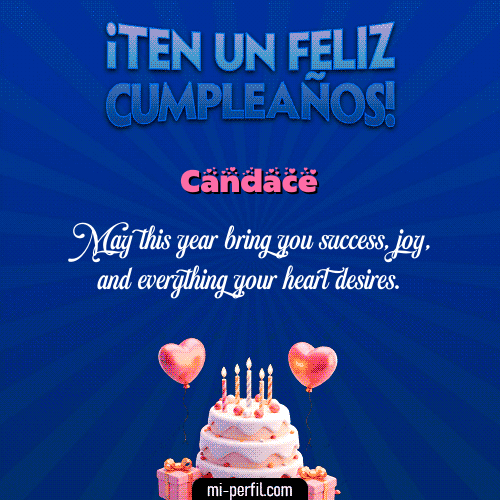 Te un Feliz Cumpleaños Candace