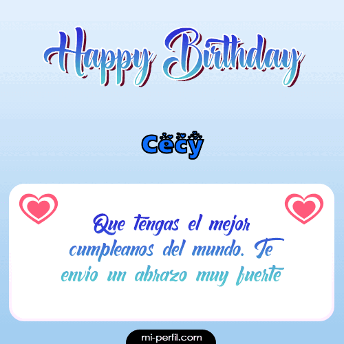 Happy Birthday II Cecy