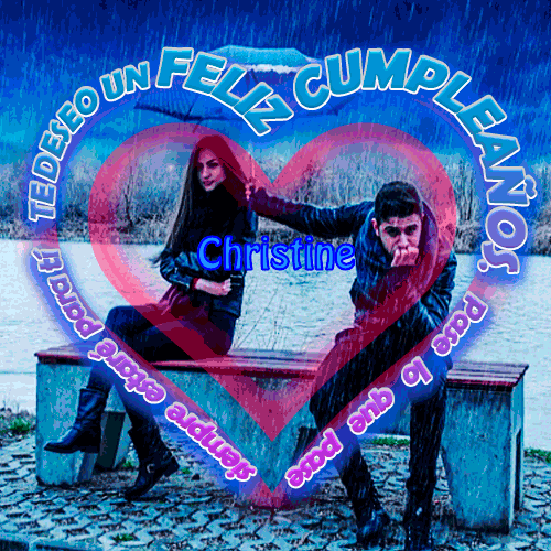 Deseo un feliz cumpleaños Christine