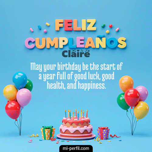 Feliz Cumpleaños VI Claire
