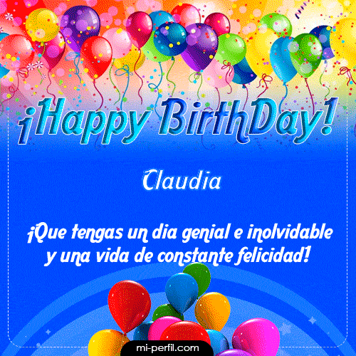Gif de cumpleaños Claudia