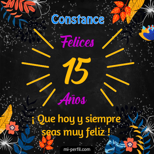 Feliz 15 Años Constance