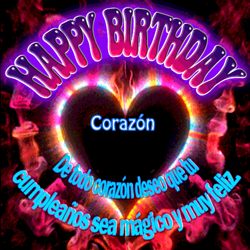 Happy BirthDay Circular Corazón