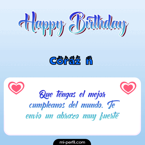Happy Birthday II Corazón