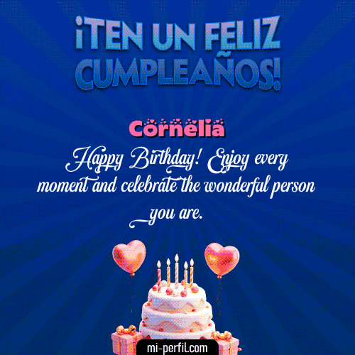 Te un Feliz Cumpleaños Cornelia