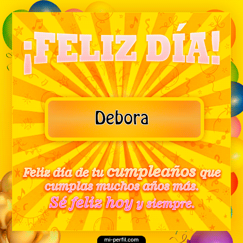 GIF Feliz Cumpleaños Feliz Día personalizado con su nombre