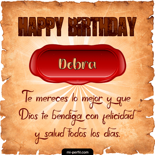 Happy Birthday Pergamino Debra