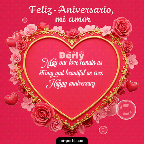 Feliz Aniversario Mi Amor Derly