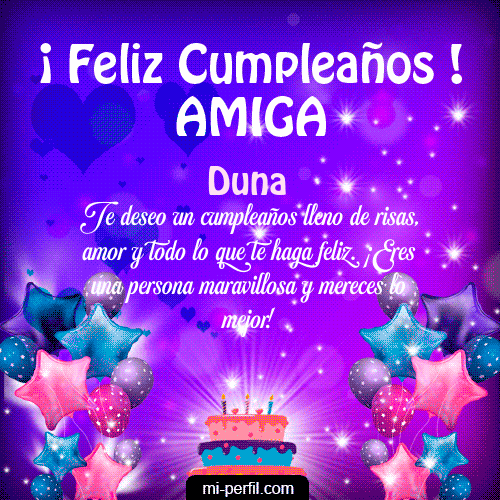Feliz Cumpleaños Amiga 2 Duna