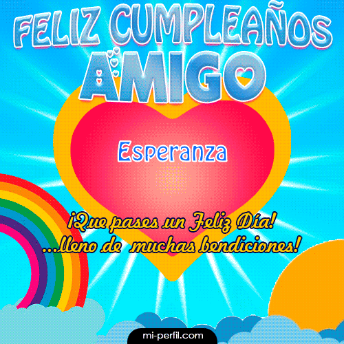 Feliz Cumpleaños Amigo Esperanza
