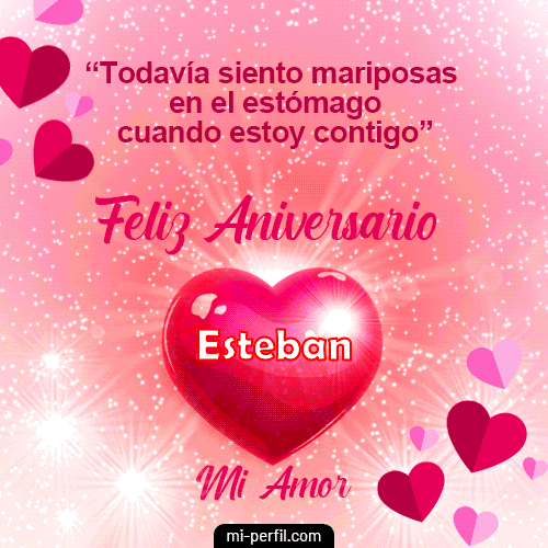 Feliz Aniversario Mi Amor Esteban