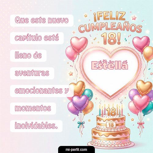 GIF Feliz Cumpleaños Feliz Cumpleaños 18 personalizado con su nombre