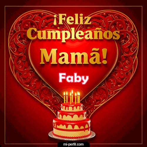GIF Feliz Cumpleaños Feliz Cumpleaños Mamá personalizado con su nombre