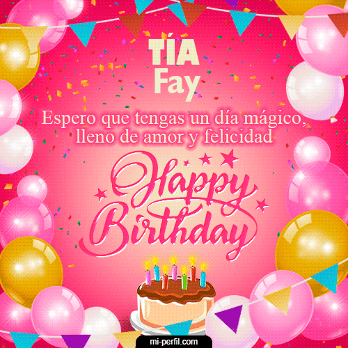 GIF Feliz Cumpleaños Happy BirthDay Tía personalizado con su nombre