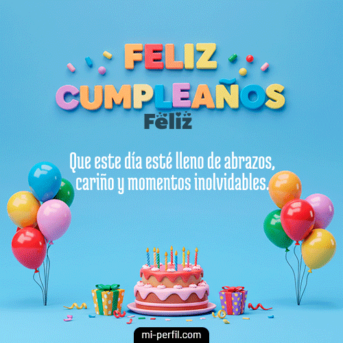 Gif animado de feliz cumpleaños para Feliz 