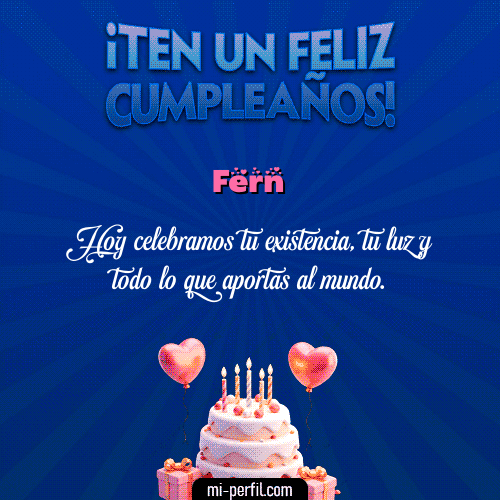 GIF Feliz Cumpleaños Te un Feliz Cumpleaños personalizado con su nombre