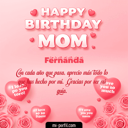 GIF Feliz Cumpleaños Un Feliz Cumpleaños Mamá personalizado con su nombre