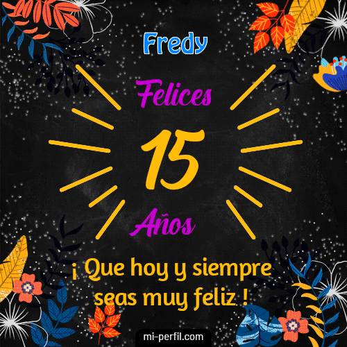 GIF Feliz Cumpleaños Feliz 15 Años personalizado con su nombre