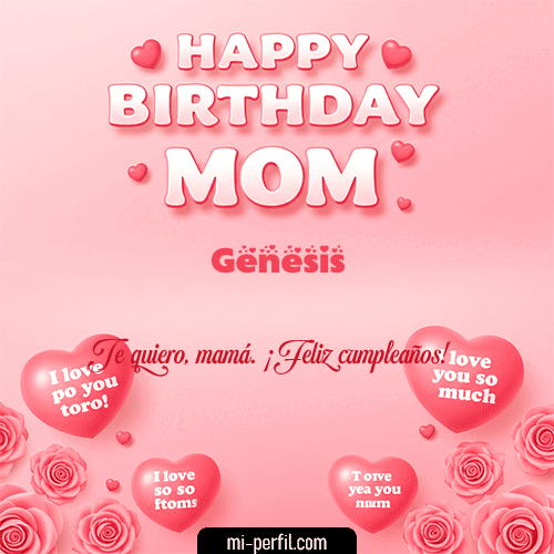 GIF Feliz Cumpleaños Un Feliz Cumpleaños Mamá personalizado con su nombre