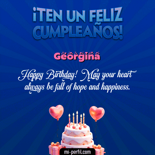 Te un Feliz Cumpleaños Georgina