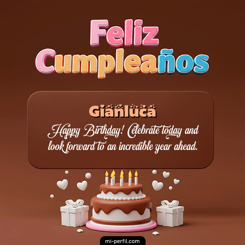Feliz Cumpleaños IV Gianluca