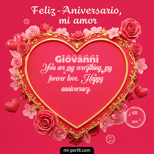 Feliz Aniversario Mi Amor Giovanni