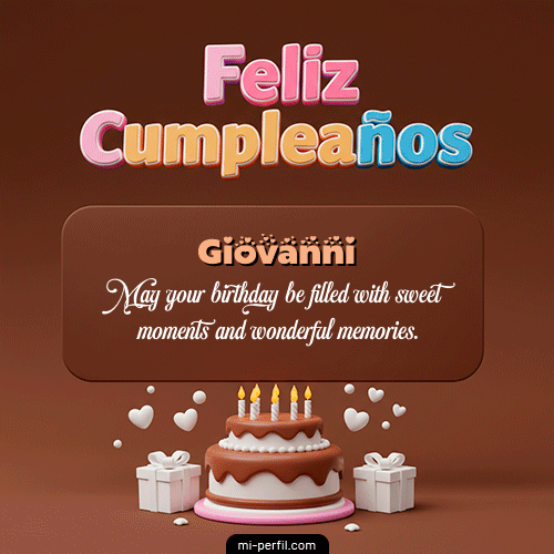 Feliz Cumpleaños IV Giovanni