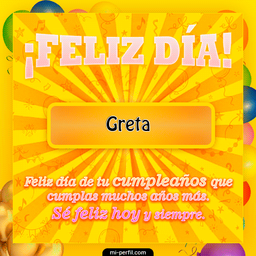 GIF Feliz Cumpleaños Feliz Día personalizado con su nombre