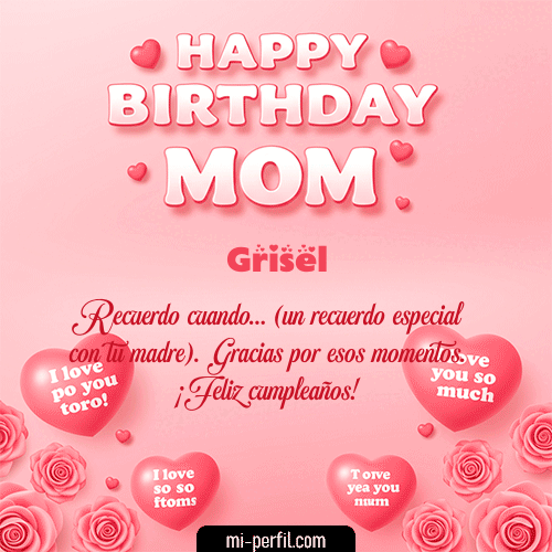 GIF Feliz Cumpleaños Un Feliz Cumpleaños Mamá personalizado con su nombre