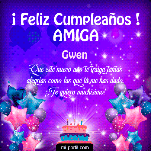 Feliz Cumpleaños Amiga 2 Gwen