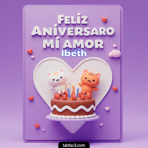 GIF Feliz Cumpleaños Feliz Aniversario personalizado con su nombre