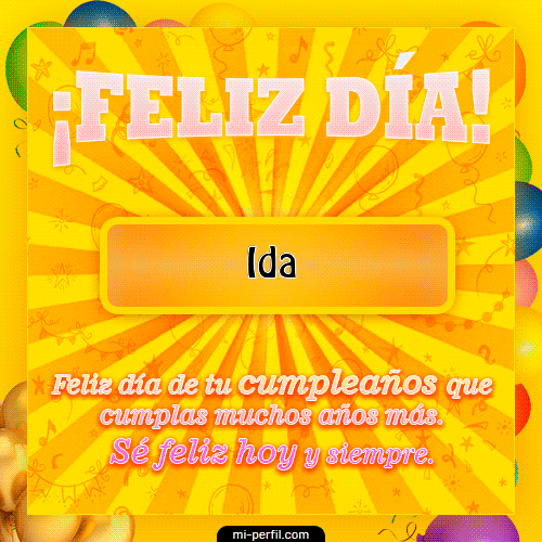 GIF Feliz Cumpleaños Feliz Día personalizado con su nombre