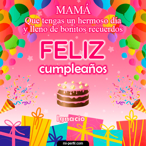 GIF Feliz Cumpleaños Feliz Cumpleaños Mamá personalizado con su nombre