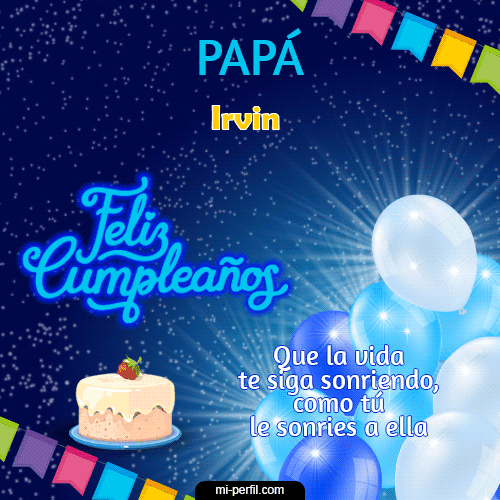 GIF Feliz Cumpleaños Feliz Cumpleaños Papá personalizado con su nombre