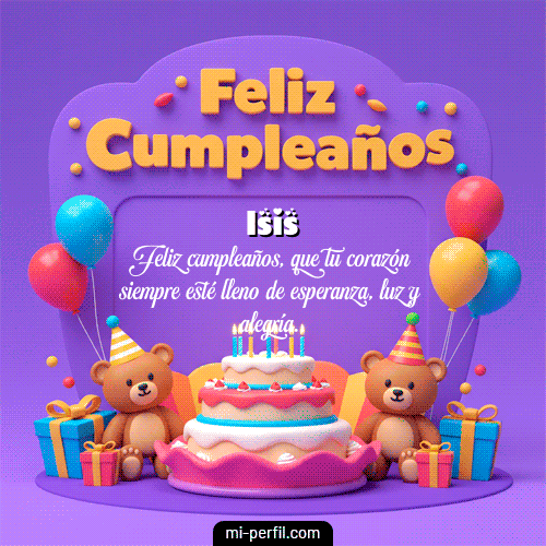 GIF Feliz Cumpleaños Isis estilo Feliz Cumpleaños XVI