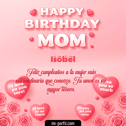 GIF Feliz Cumpleaños Un Feliz Cumpleaños Mamá personalizado con su nombre