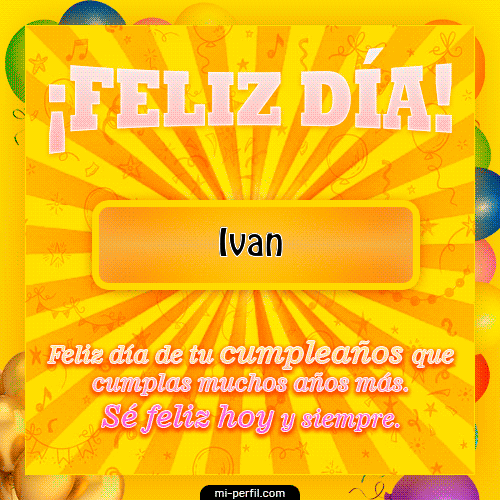 GIF Feliz Cumpleaños Feliz Día personalizado con su nombre