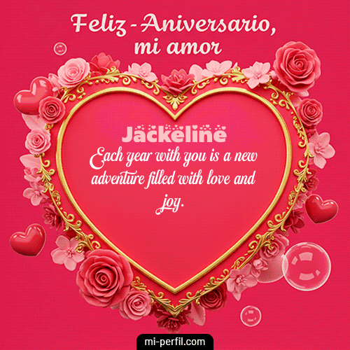 Feliz Aniversario Mi Amor Jackeline