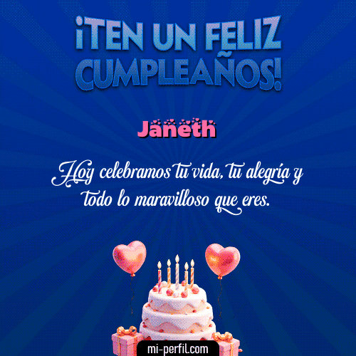 Te un Feliz Cumpleaños Janeth