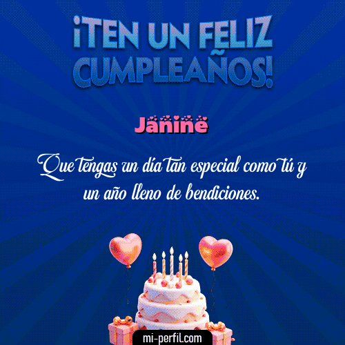 Te un Feliz Cumpleaños Janine