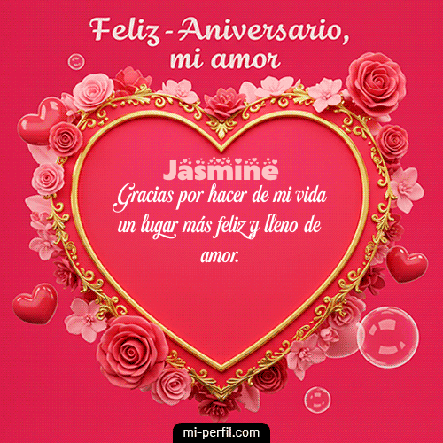 GIF Feliz Cumpleaños Feliz Aniversario Mi Amor personalizado con su nombre