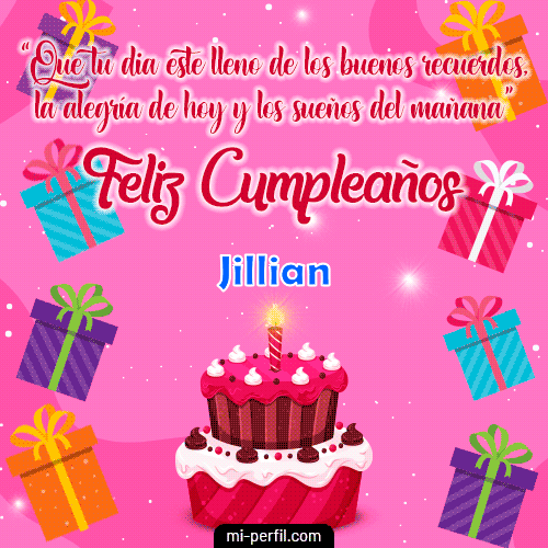 Feliz Cumpleaños 7 Jillian